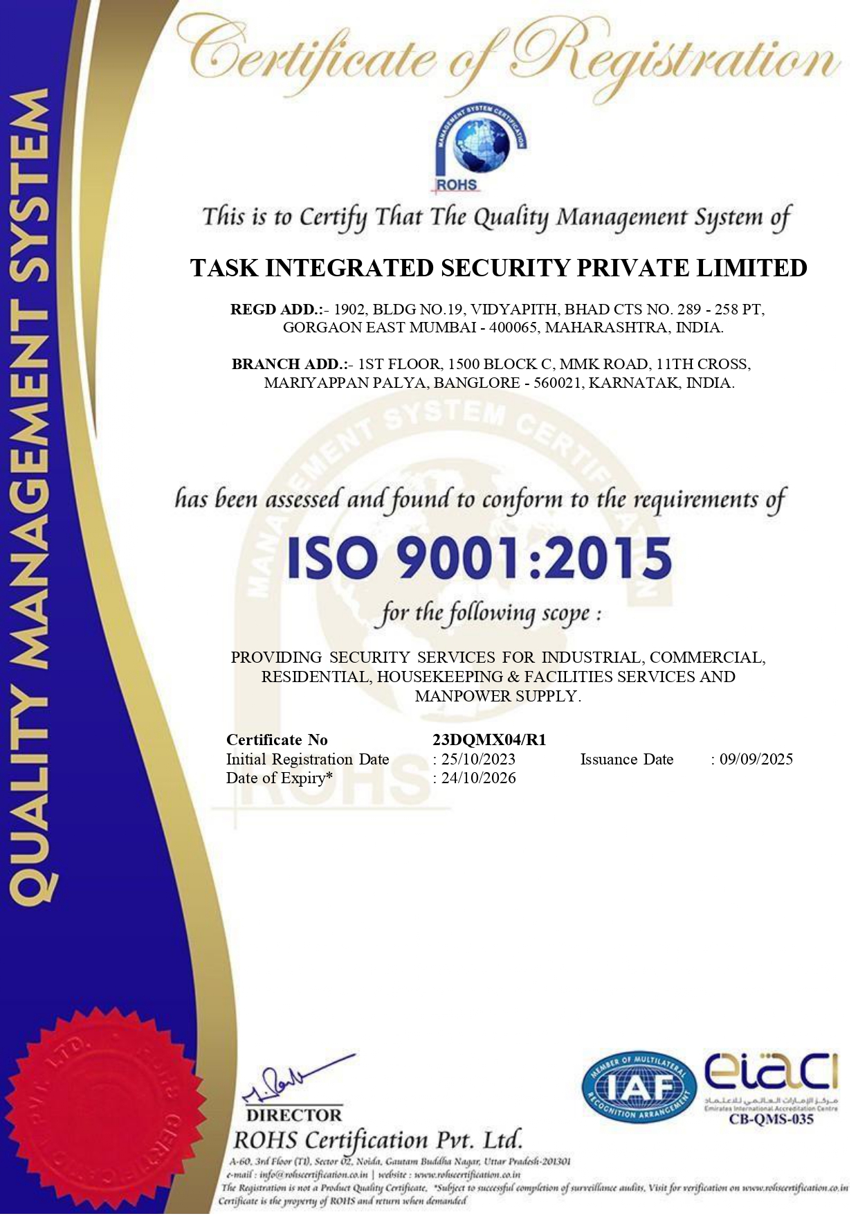 Woman vacuum cleaning floor